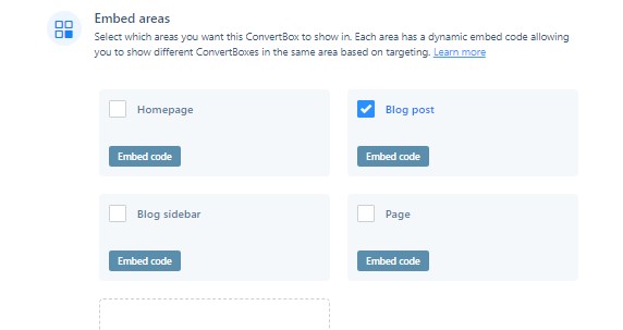 Using ConvertBox boxes in various website locations